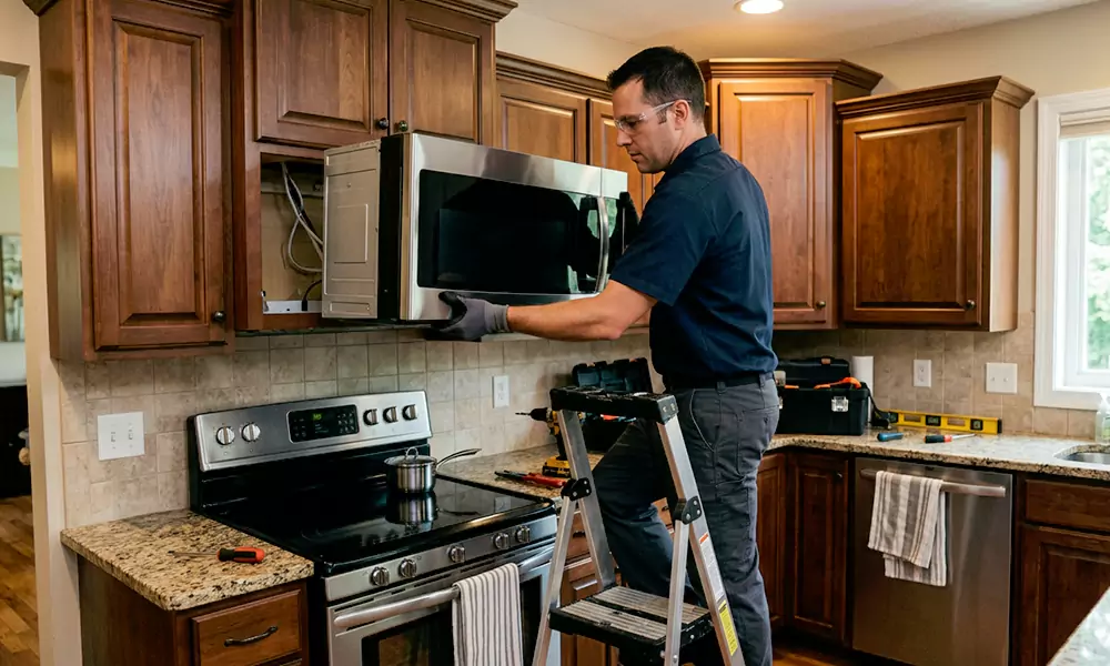 Microwave Installation in Ware, MA