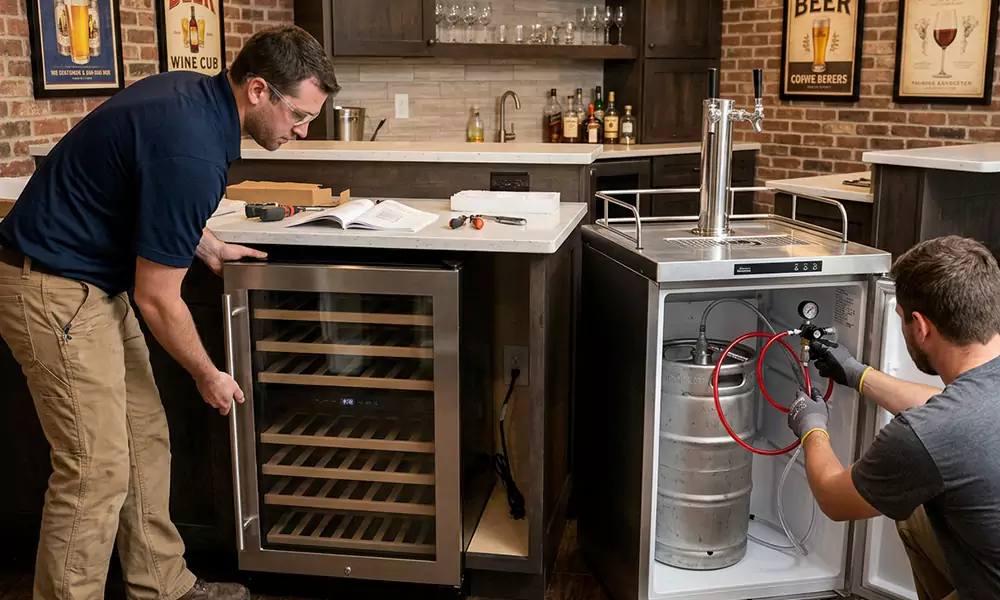 Wine Cooler and Kegerator Installation in Ware, MA